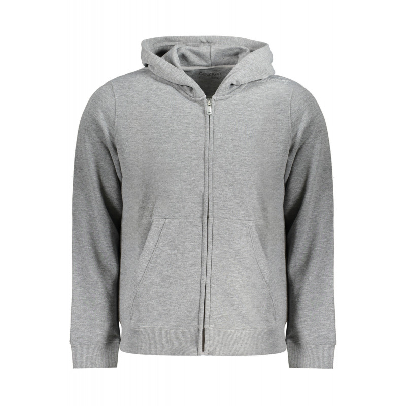 CALVIN KLEIN MEN'S ZIP-UP SWEATSHIRT GREY