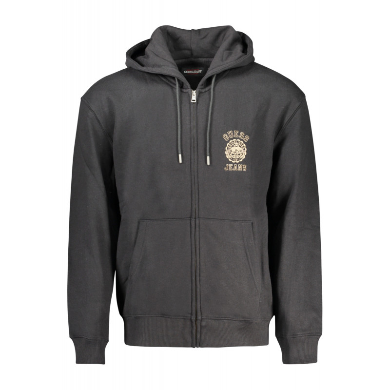 SWEAT-SHIRT ZIPPÉ POUR HOMMES GUESS JEANS NOIR