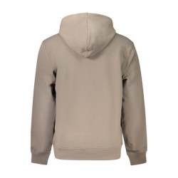 SUDADERA CALVIN KLEIN MARRÓN CON CREMALLERA PARA HOMBRE