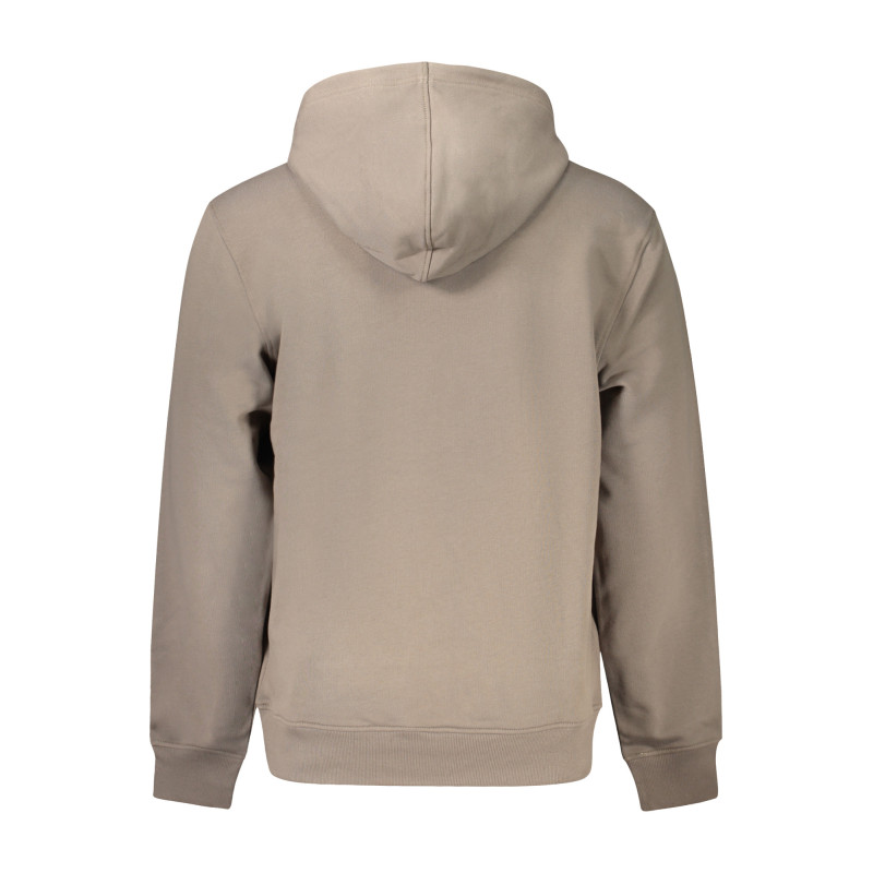 SUDADERA CALVIN KLEIN MARRÓN CON CREMALLERA PARA HOMBRE