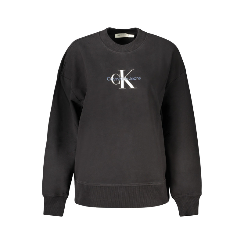SWEAT-SHIRT CALVIN KLEIN SANS ZIP FEMME NOIR