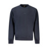 HUGO BOSS MEN'S ZIP-UP SWEATSHIRT BLUE