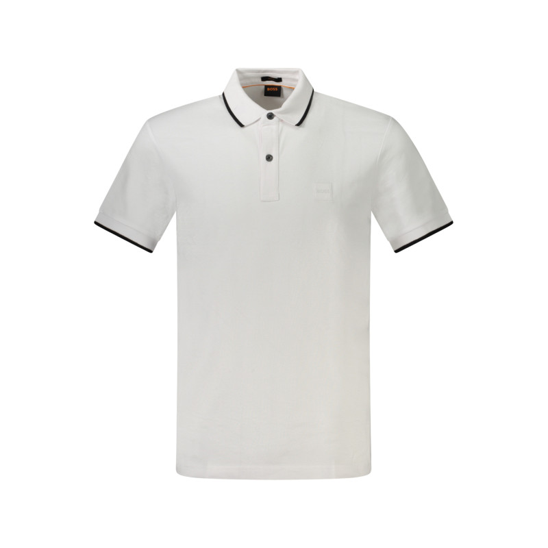 HUGO BOSS POLO MANICHE CORTE UOMO BIANCO