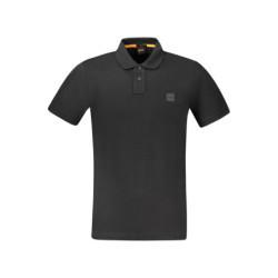HUGO BOSS POLO MANICHE CORTE UOMO NERO