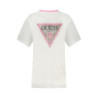 GUESS JEANS T-SHIRT MANICHE CORTE DONNA BIANCO