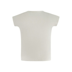 GUESS JEANS T-SHIRT MANICHE CORTE BAMBINA BIANCO