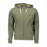 US POLO GREEN MEN'S SWEATSHIRT WITH ZIP