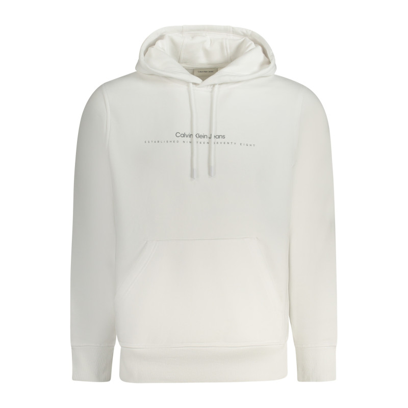 SUDADERA CON CREMALLERA PARA HOMBRE DE CALVIN KLEIN BLANCA