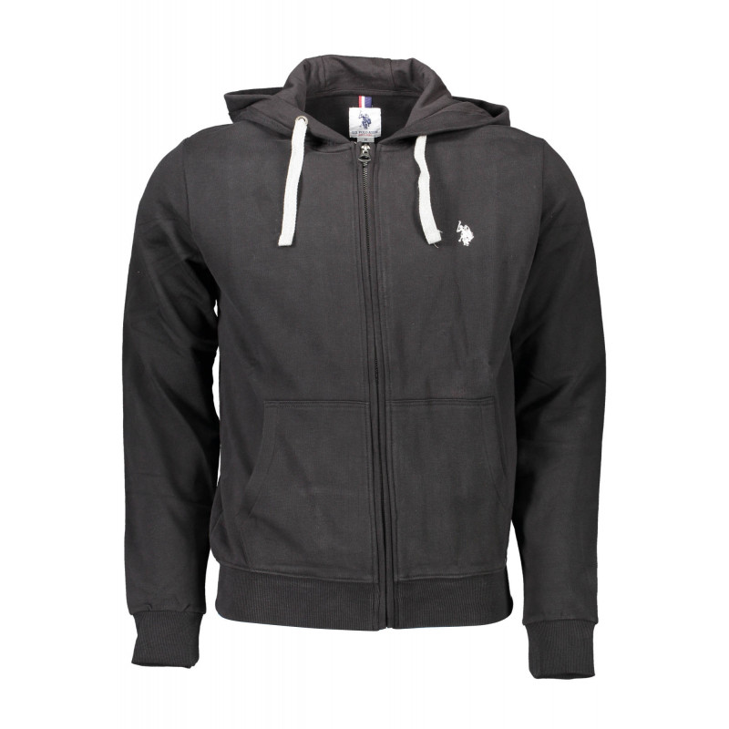 SWEAT-SHIRT HOMME US POLO NOIR AVEC ZIP
