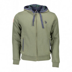 US POLO GREEN MAN SWEATSHIRT MIT REISSVERSCHLUSS