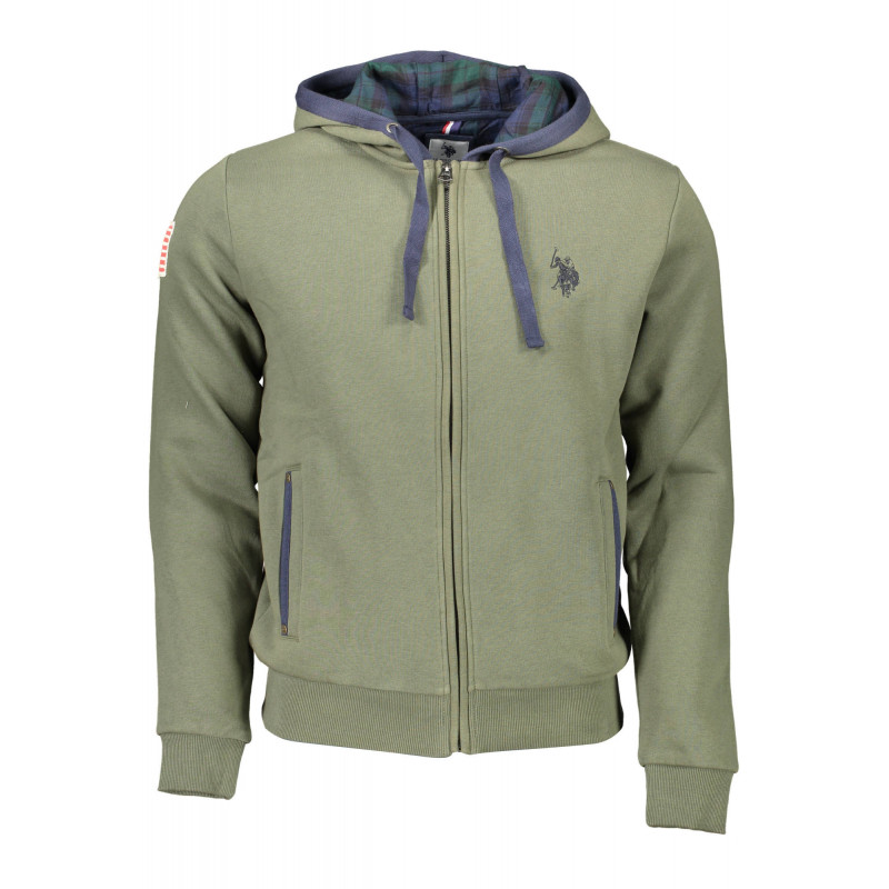SUDADERA US POLO VERDE HOMBRE CREMALLERA