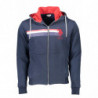 SUDADERA DE HOMBRE AZUL CON CREMALLERA US POLO