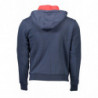 SUDADERA DE HOMBRE AZUL CON CREMALLERA US POLO