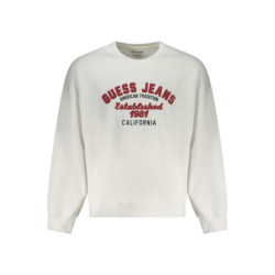 GUESS JEANS SWEATSHIRT OHNE REISSVERSCHLUSS HERREN WEISS