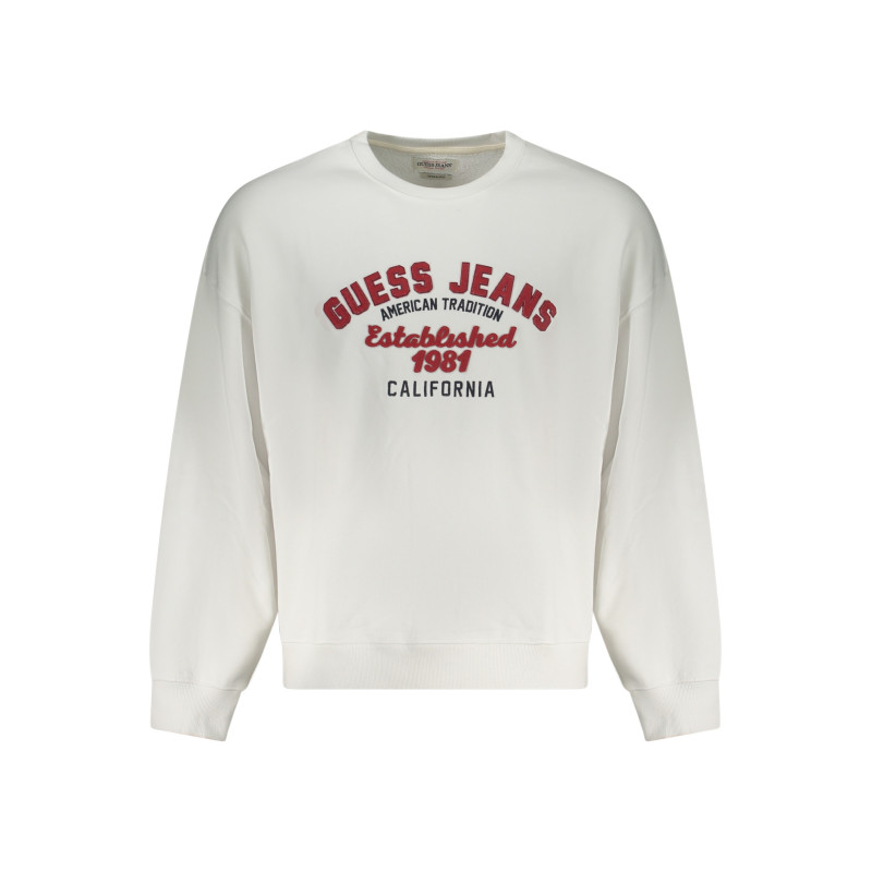 SUDADERA GUESS JEANS SIN CREMALLERA HOMBRE BLANCA