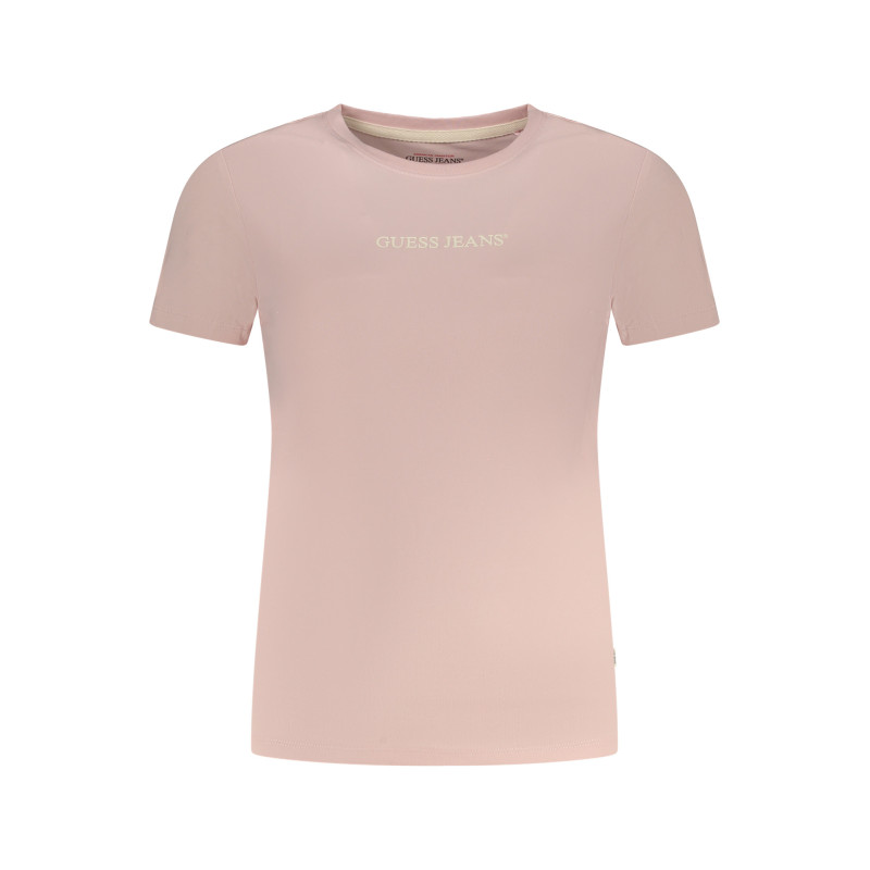 GUESS JEANS T-SHIRT MANICHE CORTE DONNA ROSA