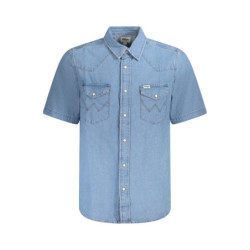 CAMISA WRANGLER MANGA CORTA HOMBRE AZUL