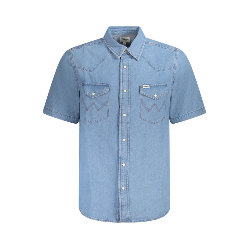 CAMISA WRANGLER MANGA CORTA HOMBRE AZUL