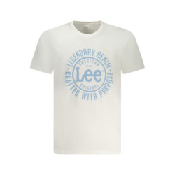 T-SHIRT À MANCHES COURTES POUR HOMMES LEE BLANC