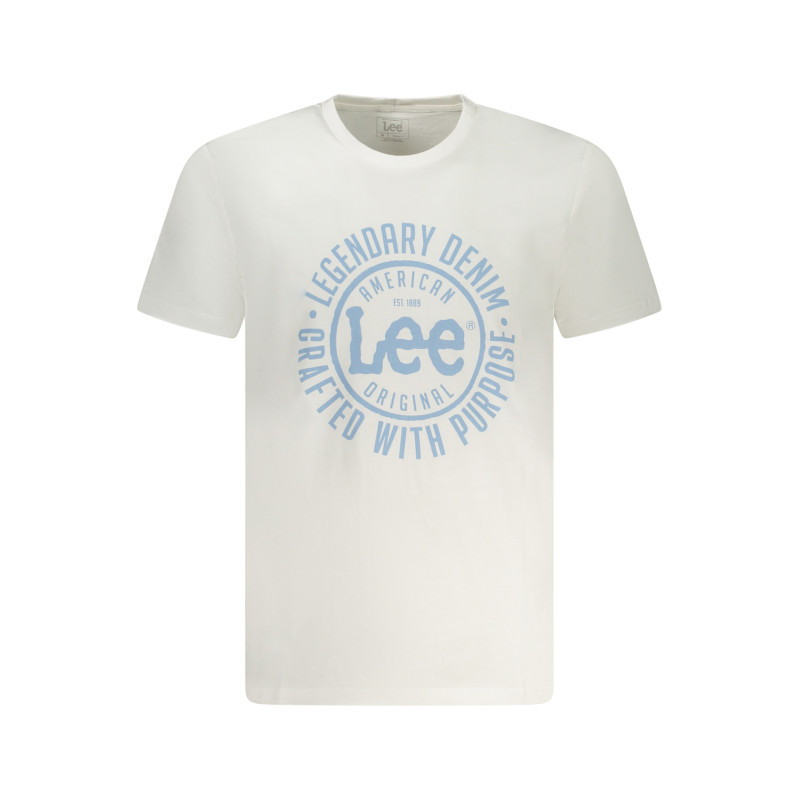 T-SHIRT À MANCHES COURTES POUR HOMMES LEE BLANC