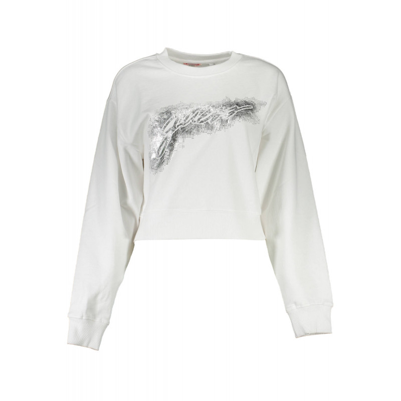 SUDADERA GUESS JEANS SIN CREMALLERA MUJER BLANCO