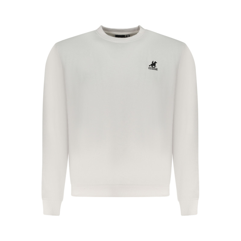 SWEAT-SHIRT BLANC À FERMETURE ÉCLAIR POUR HOMME US GRAND
