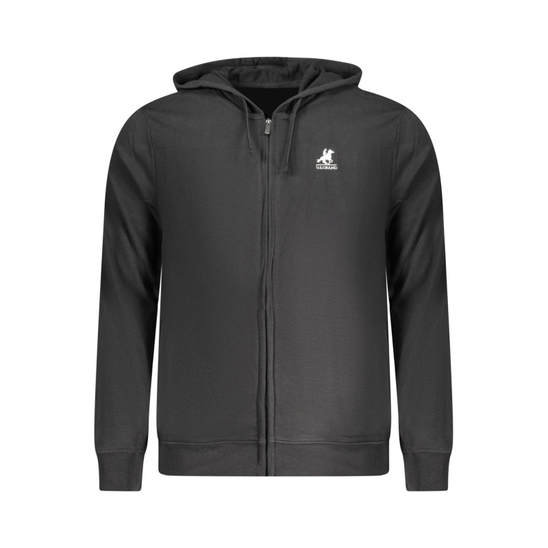 US GRAND MEN'S BLACK ZIP-UP SWEATSHIRT