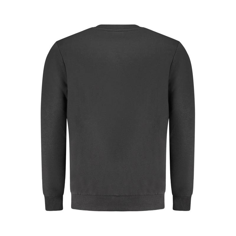 SWEAT-SHIRT NOIR À FERMETURE ÉCLAIR POUR HOMME US GRAND