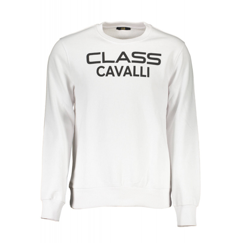 SUDADERA CAVALLI CLASS SIN CREMALLERA HOMBRE BLANCO