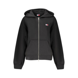 TOMMY HILFIGER WOMEN'S ZIP-UP SWEATSHIRT BLACK