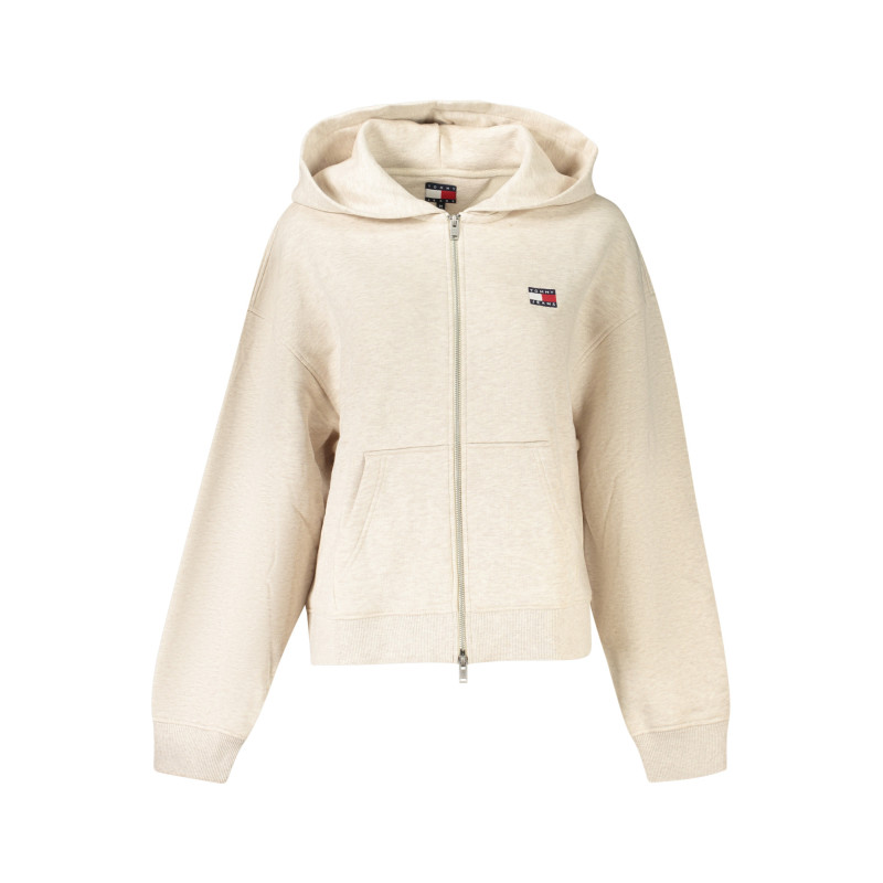 TOMMY HILFIGER WOMEN'S ZIP-UP SWEATSHIRT BEIGE