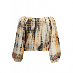 CAMISETA MANGA LARGA MUJER DESIGUAL BEIGE