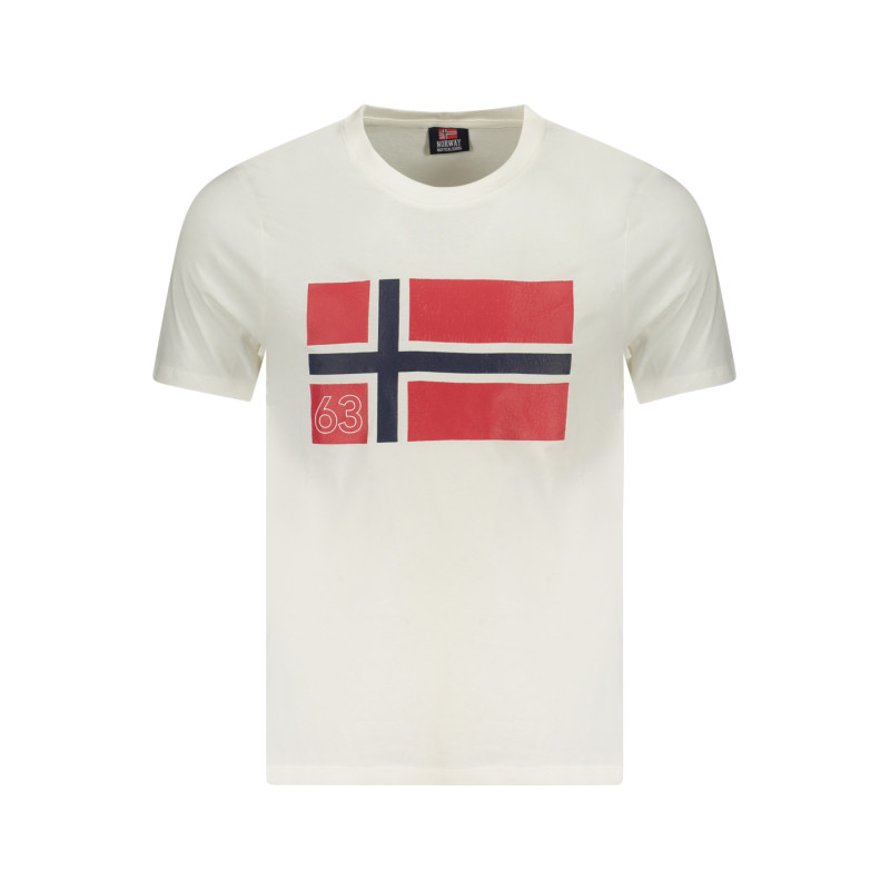 NORUEGA 1963 CAMISETA DE MANGA CORTA PARA HOMBRE BLANCA