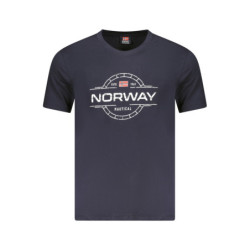 T-SHIRT MANCHES COURTES HOMME NORVÈGE 1963 BLEU