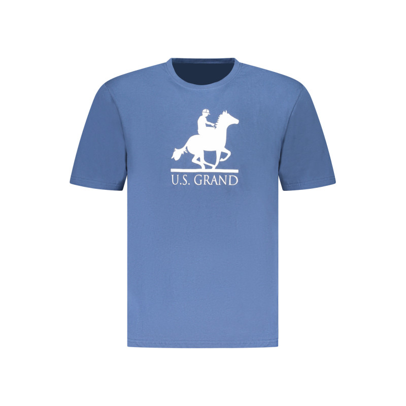 US GRAND Herren-T-Shirt mit kurzen Ärmeln, blau