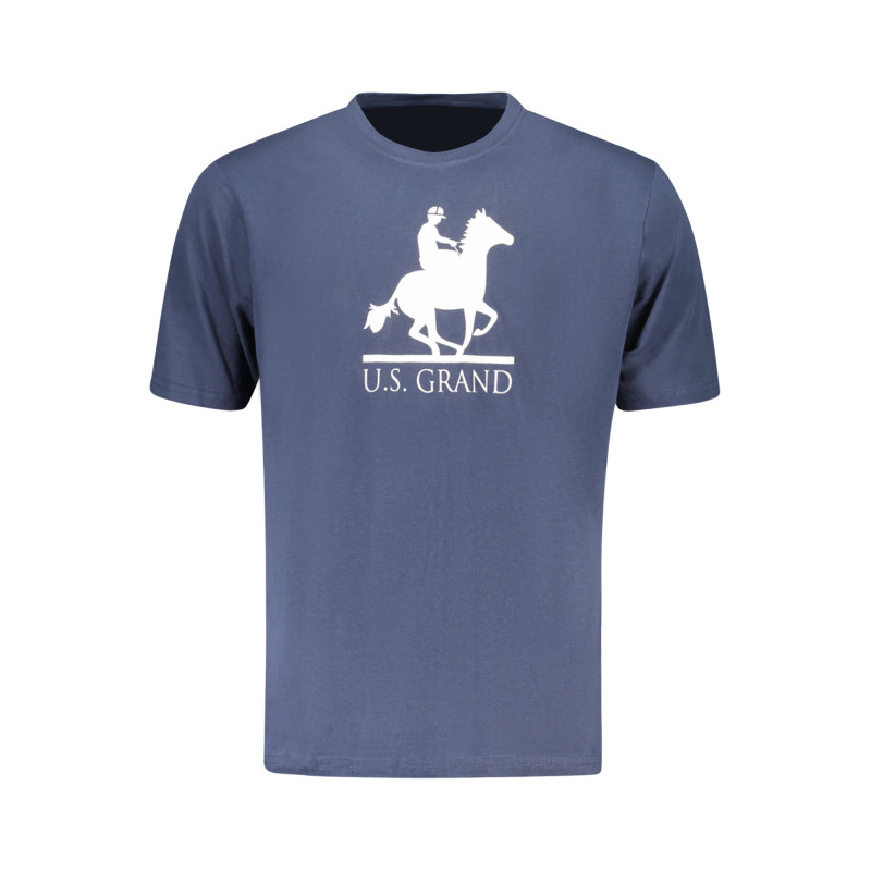 US GRAND Herren-T-Shirt mit kurzen Ärmeln, blau