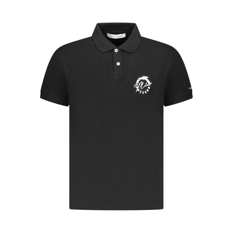 TRUSSARDI MEN'S SHORT SLEEVE POLO BLACK