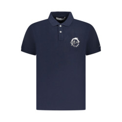 POLO TRUSSARDI MANGA CORTA HOMBRE AZUL