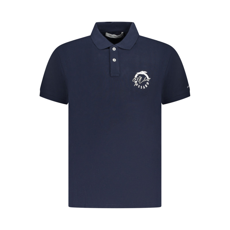 POLO TRUSSARDI MANGA CORTA HOMBRE AZUL