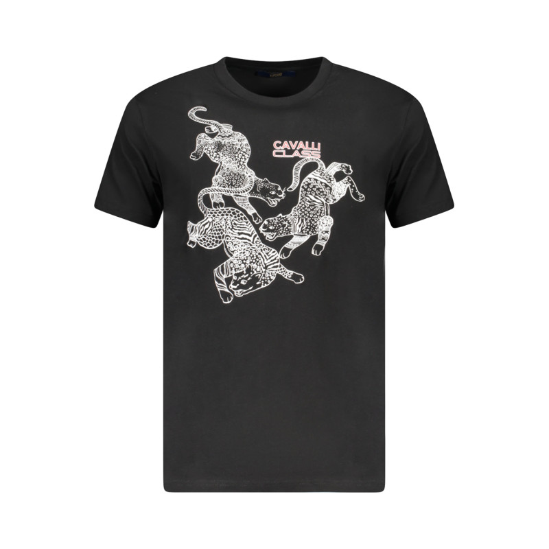 CAVALLI CLASS SHORT SLEEVE T-SHIRT MEN BLACK