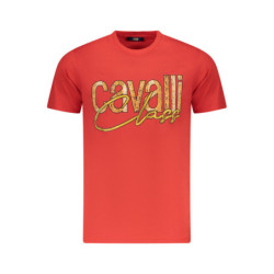 CAVALLI CLASS KURZARM T-SHIRT HERREN ROT