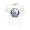 T-SHIRT À MANCHES COURTES CAVALLI CLASS HOMME BLANC