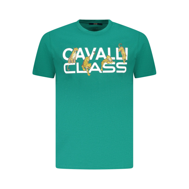 CAVALLI CLASS T-SHIRT MANICHE CORTE UOMO VERDE