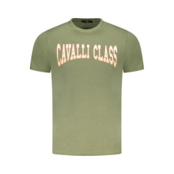 CAVALLI CLASS T-SHIRT MANICHE CORTE UOMO VERDE