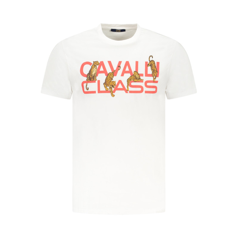 CAVALLI CLASS KURZARM-T-SHIRT HERREN WEISS