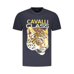 T-SHIRT À MANCHES COURTES CAVALLI CLASS HOMME BLEU