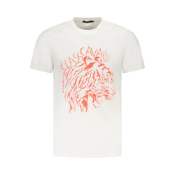 T-SHIRT À MANCHES COURTES CAVALLI CLASS HOMME BLANC
