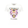 T-SHIRT À MANCHES COURTES CAVALLI CLASS HOMME BLANC