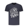 CAVALLI CLASS KURZARM-T-SHIRT HERREN BLAU
