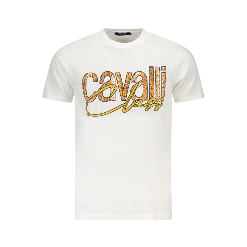 CAVALLI CLASS KURZARM-T-SHIRT HERREN WEISS